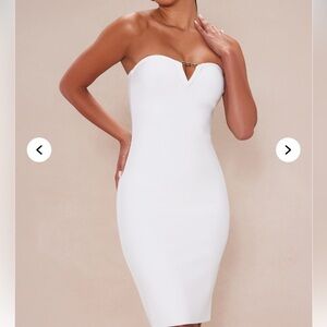 Elegant White Strapless Dress